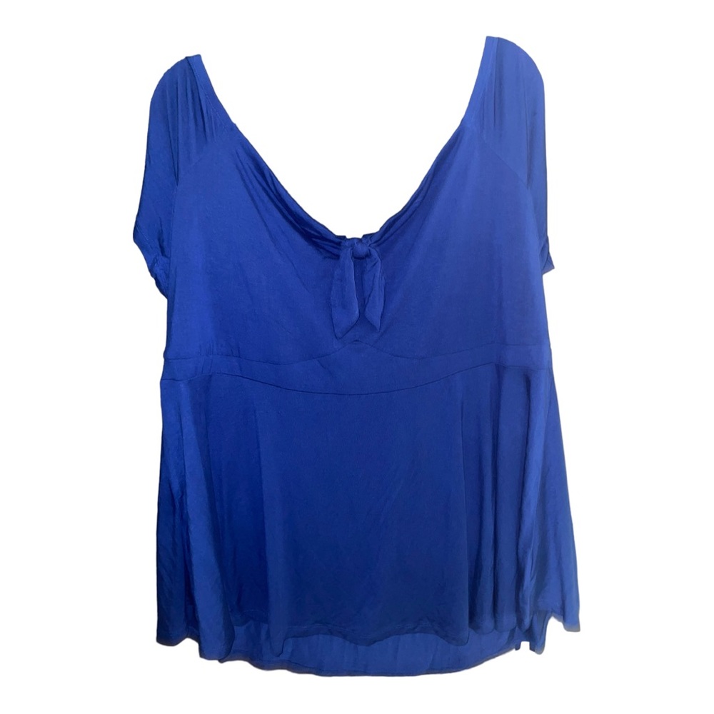 Torrid Size 4X blue off the shoulder royal blue baby doll shirt - Picture 5 of 8